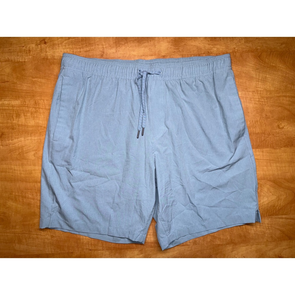01.ALGO Mens Performance Shorts XL Light Blue Water Repellent UPF 40 Activewear